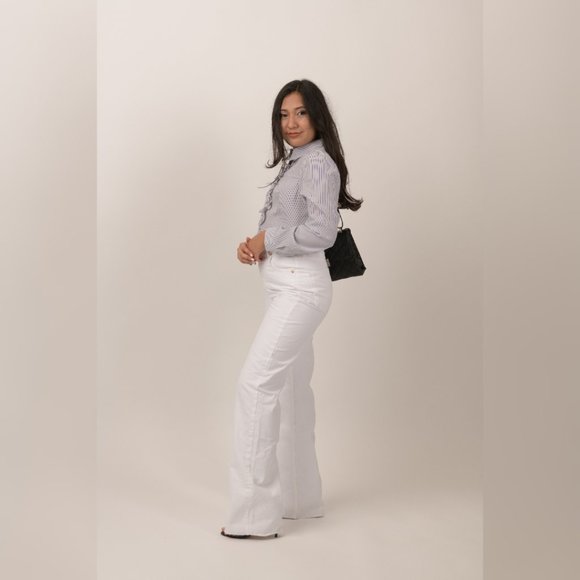 Mulberry  Black & White Long Sleeve Blouse - Picture 4 of 5